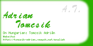 adrian tomcsik business card
